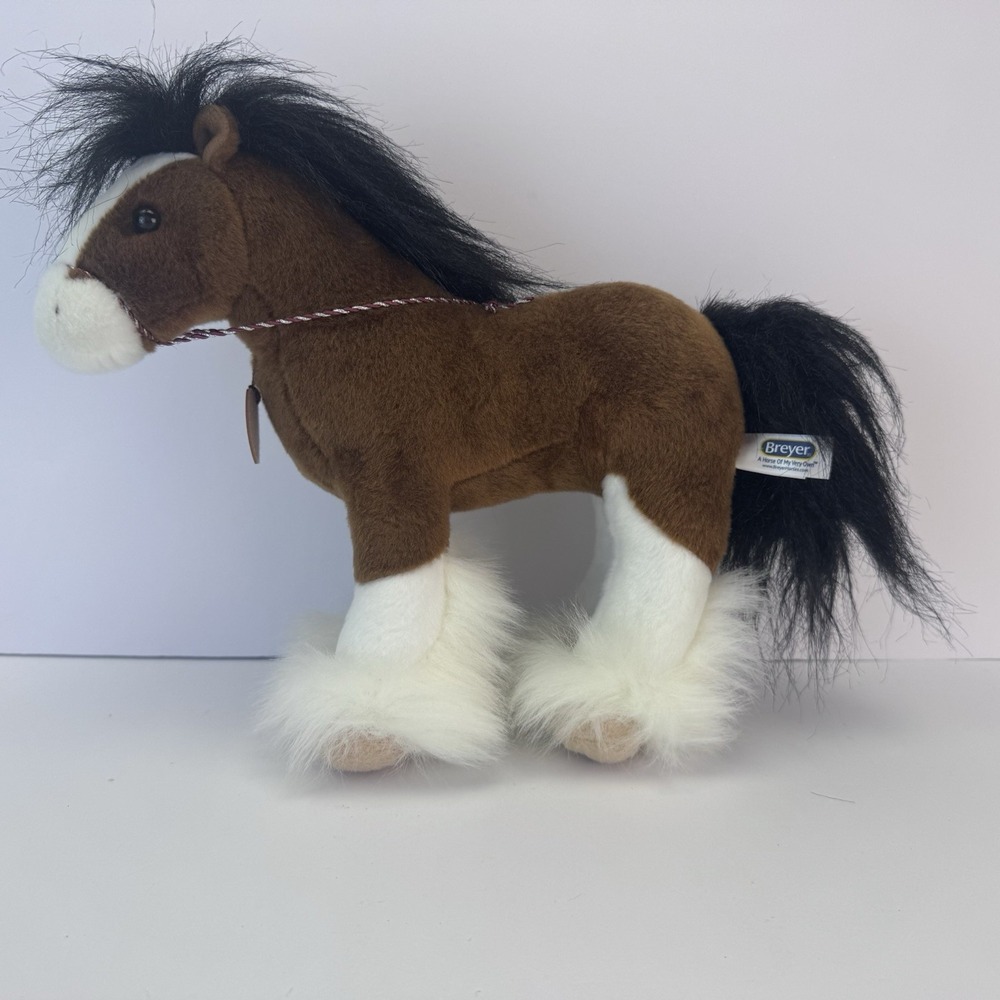 BREYER Plush Stuffed Clydesdale Horse Beautiful 11"